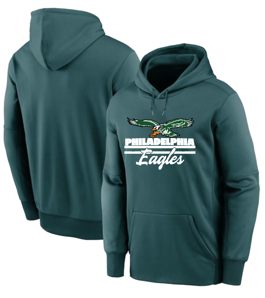 Men 2025 Philadelphia Eagles green hoodie style 3